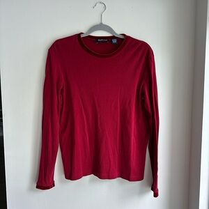 Westbound Women's Red Long Sleeve with Velvet Detailing - Size L